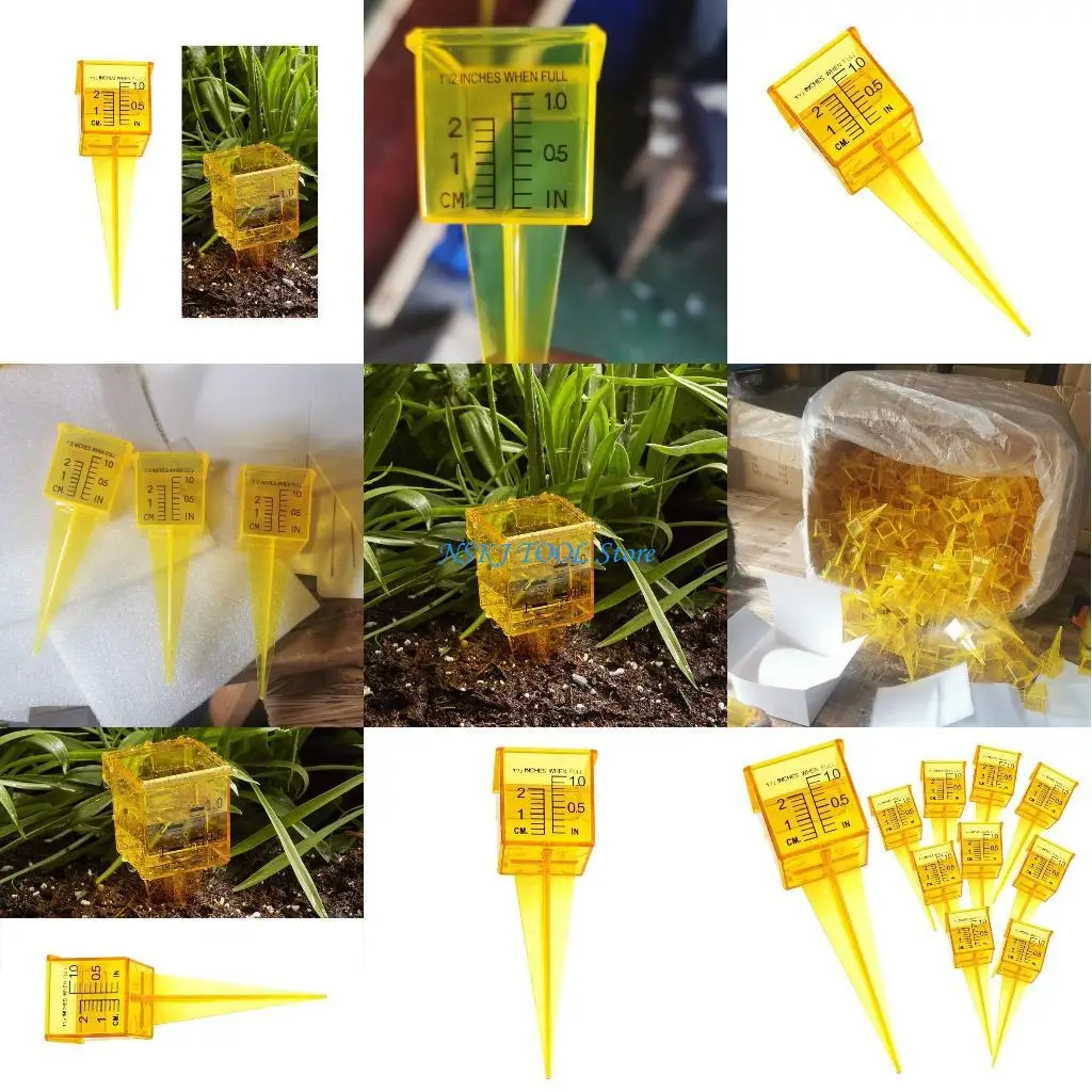 

L8RC Portable Rain Gauge Outdoor Flowerpot Sprinkler Gauge 1.5 in Rain Guage 10 Pcs
