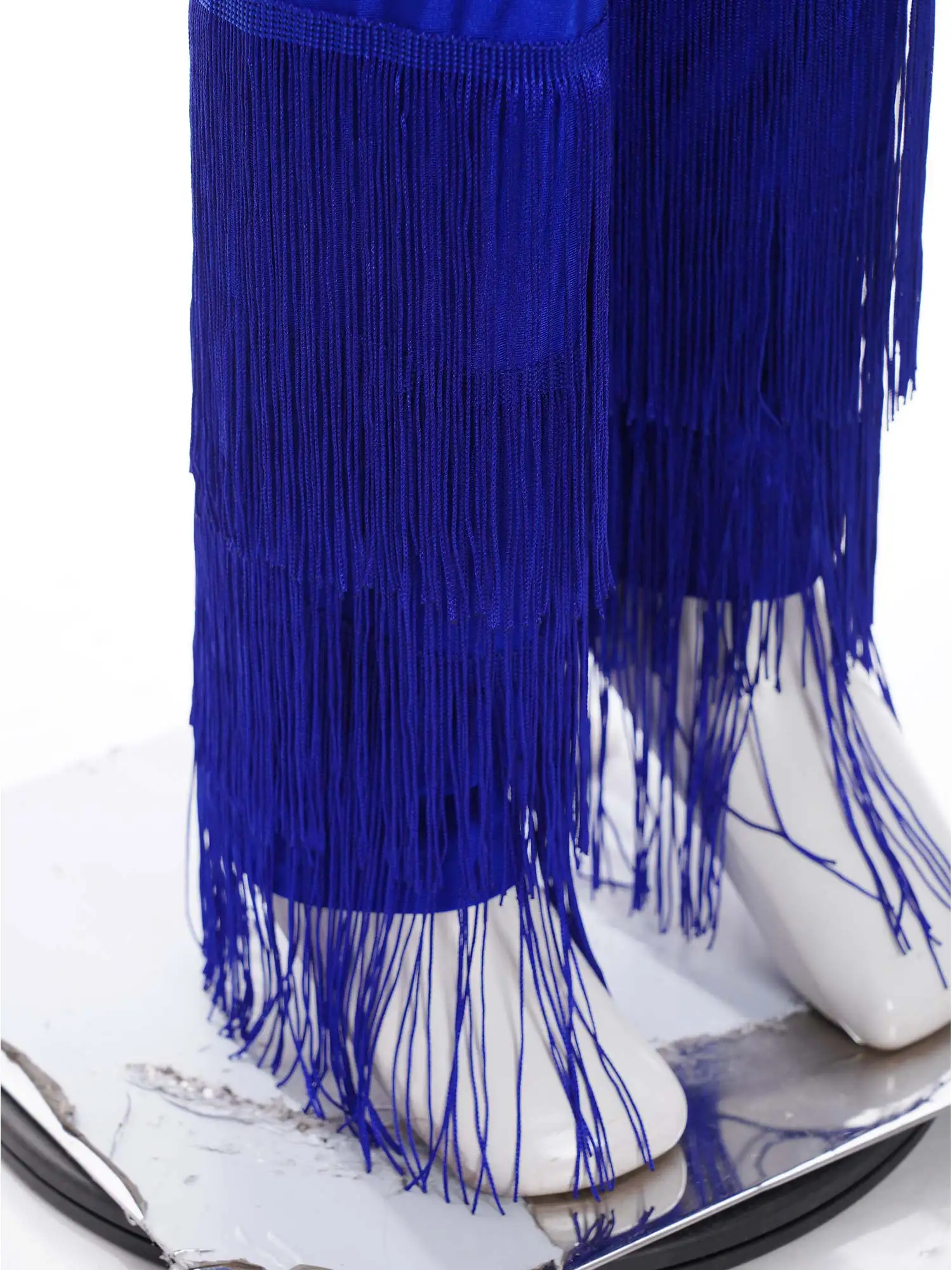 Mädchen Sparky Pailletten Overall Streetwear Kinder Jazz Dance Kostüme Neckholder Tiered Quasten Fransen Body Disco Hippie Kostüm