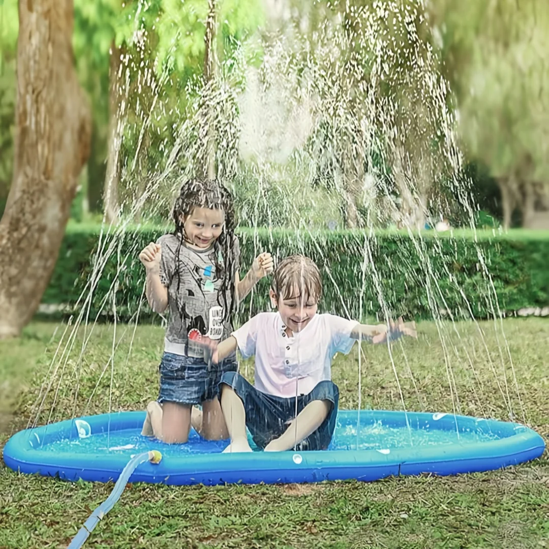 Diversão aquática brinquedos ao ar livre almofada de respingo de água pvc inflável piscina almofada ao ar livre gramado jogar almofada de respingo de diversão de água