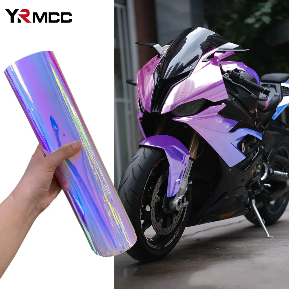 Motorcycle Sticker Rainbow Chrome Auto Tuning Glossy Car Body Film Anti-scratch Vinyl Wrap Waterproof Covers for Car Accessories