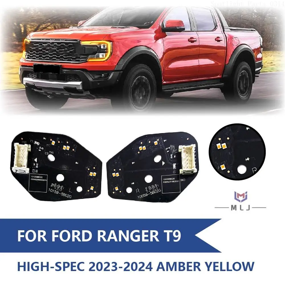 

Amber Yellow For 2023-2024 Ford Ranger T9 High-Spec Headlight Angel Eyes Daytime Running Lights Chip DRL Module Car Accessories