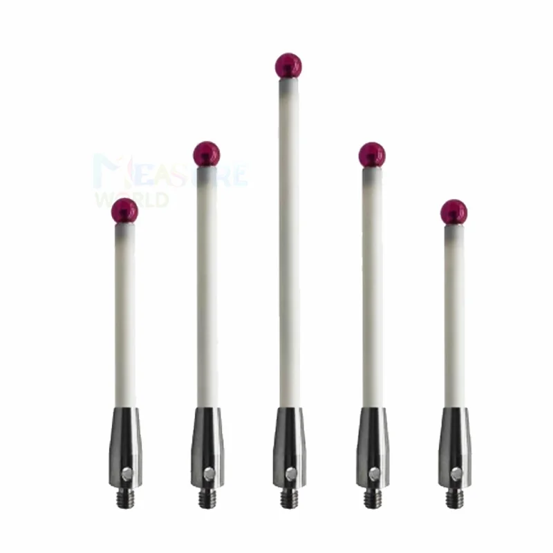 CMM Touch Probe M2 Gewinde Rubin Kugelspitze Edelstahl Vorbau / Verlängerung CMM Touch Probe M2 Gewinde Rubin Kugelspitze Edelstahl Vorbau / Verlängerung