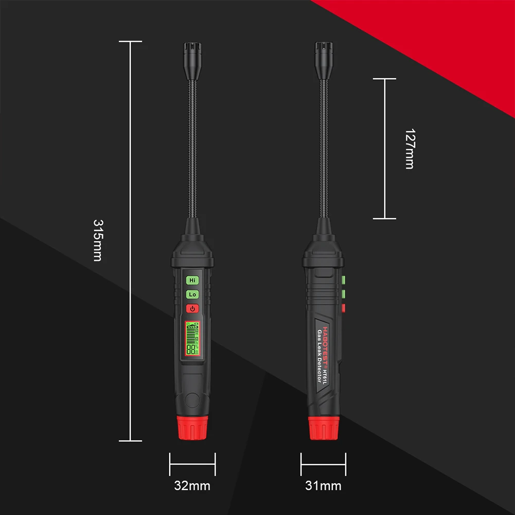 Rilevatore di perdite di gas Display digitale Sensore di perdite di gas portatile Analizzatore di concentrazione di gas portatile multifunzionale per la casa