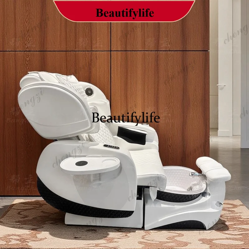 F181 K182 High-end Leather Manicure Table Space Capsule Foot Bath Multi-functional Sofa Manicure Table Comfort Massage Furniture