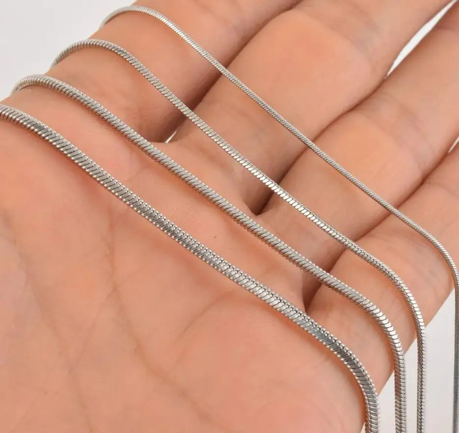 1 Stück Edelstahl Quadratische Schlangenkette Halskette für Männer und Frauen Schmuck – Detail 3