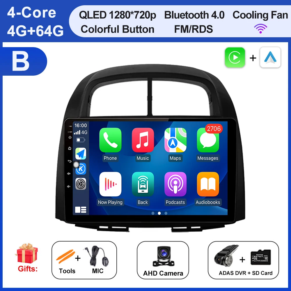 Draadloze CarPlay Android Auto Radio Auto Multimedia GPS Video Voor Subaru Justy Toyota Passo Daihatsu Boon Sirion 2007-2013 tool