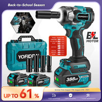 YOFIDRA Brushless Torque Electric Impact Wrench Cordless Electric Wrench Screwdriver Power Tools Fit For Makita 18V Battery Pin