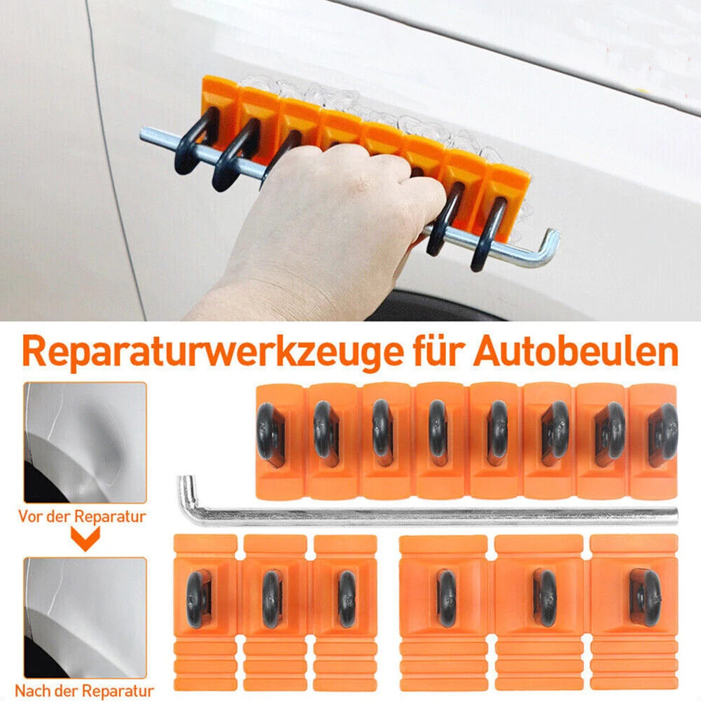 

Paintless Dent Repair Tool Car Dent Puller Kit Heavy Duty Auto Body Dent Remover Orange Accessories For Vehicles