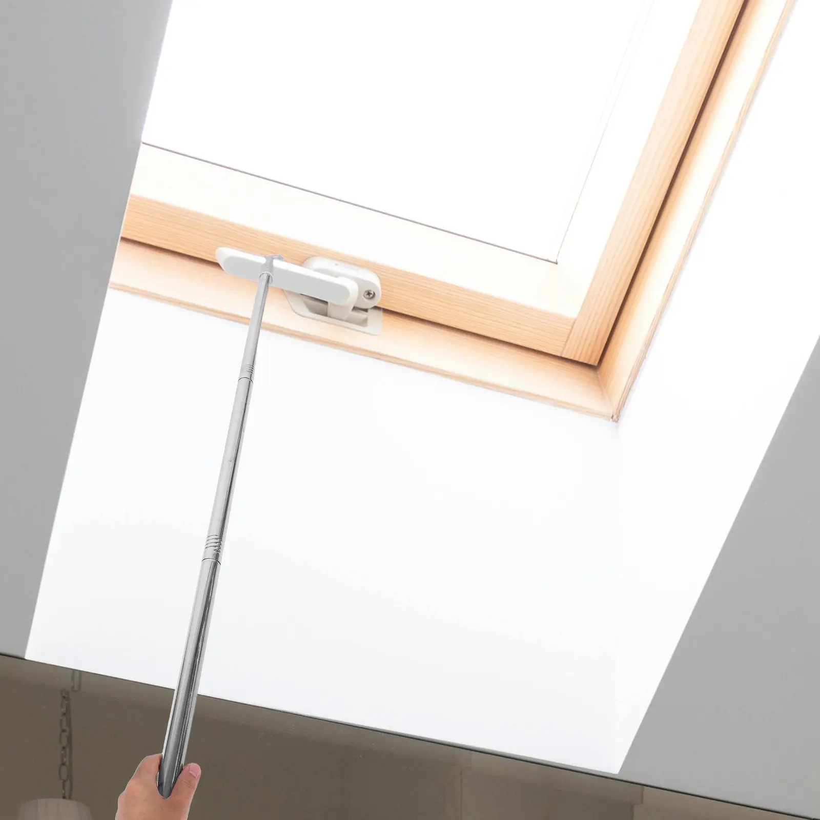 Adjustable Stainless Steel Awning Opening Stick Window Blind Pull Rod for Bedroom Kitchen School Living Room Hard-to-Reach Areas
