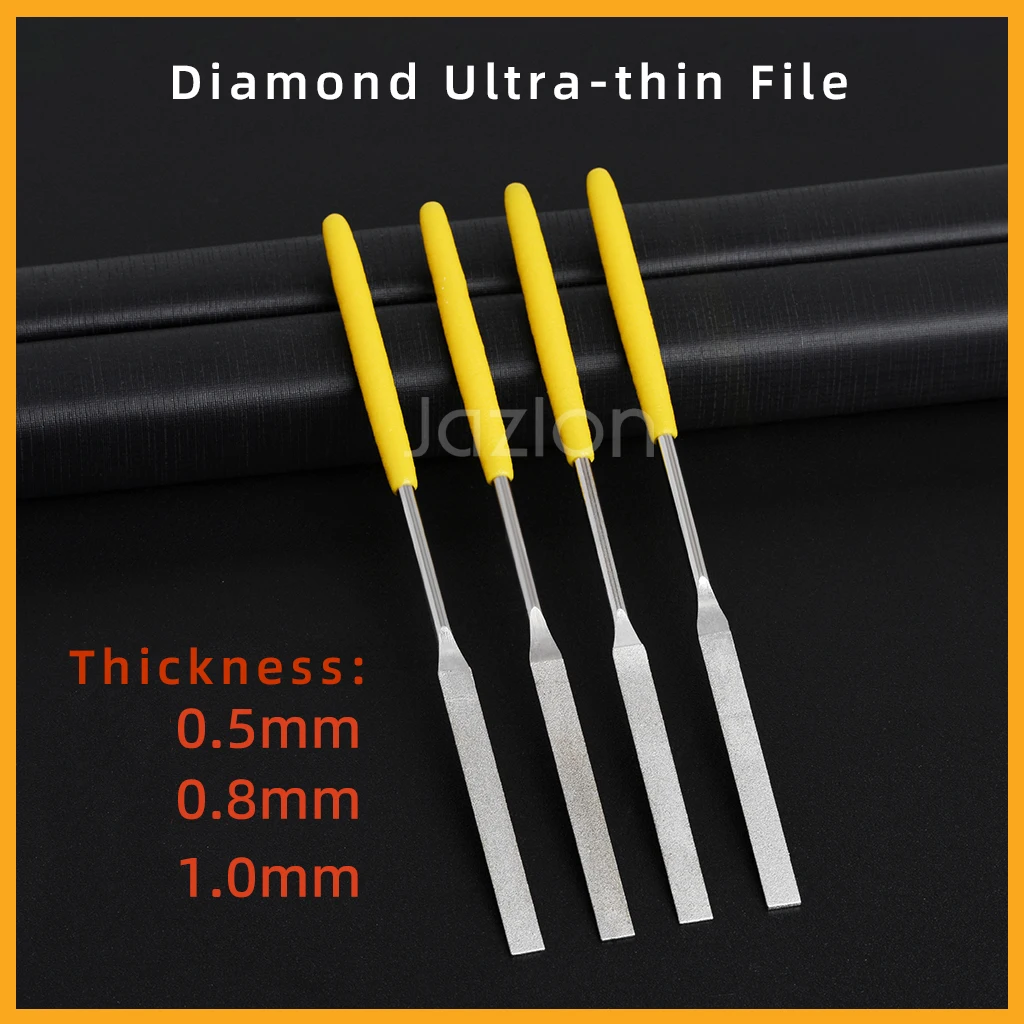 

Ultra Thin Diamond Flat File 0.5/0.6/0.8/0.9/1/1.1mm Thickness Flat Hand File Assorted File Knife For Grinding Jade Mold Etc