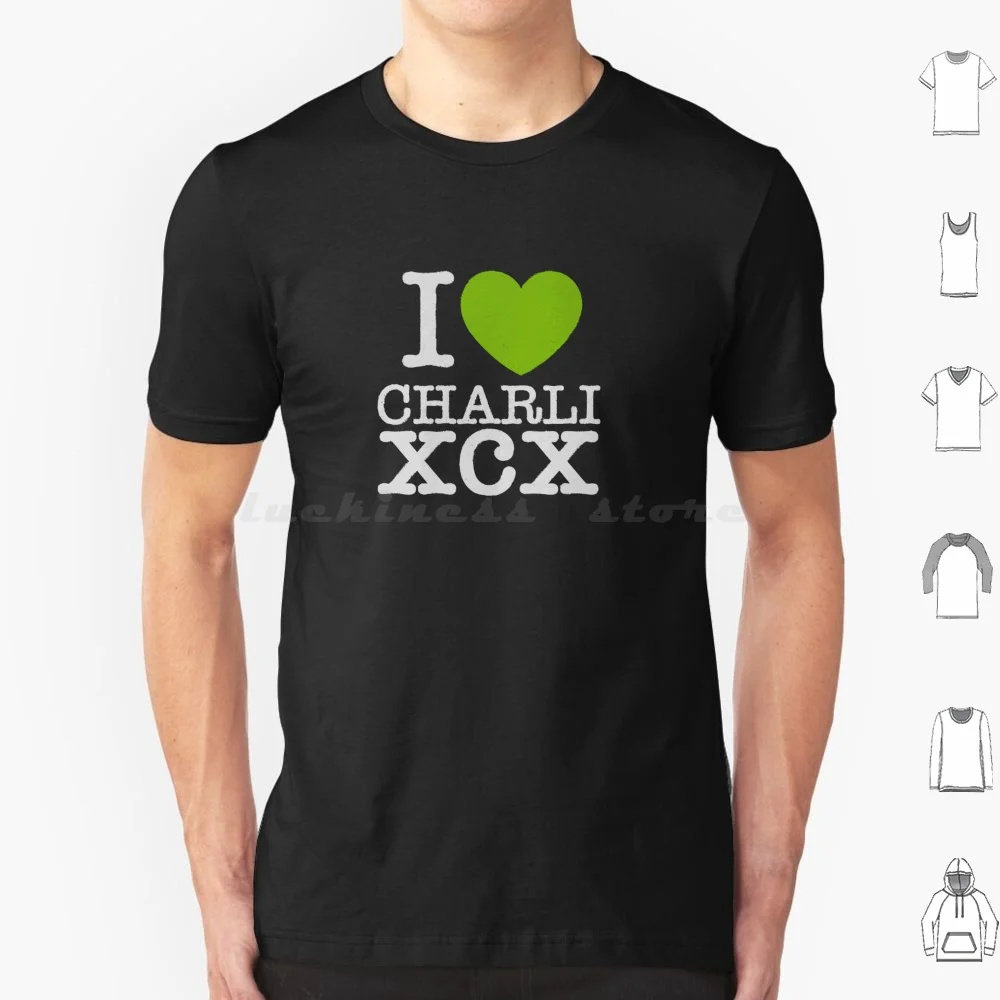 I Love Charli Xcx ( Brat ) T Shirt Big Size 100% Cotton Charli Xcx Xcx Brat Green 360 Club Classics B2b