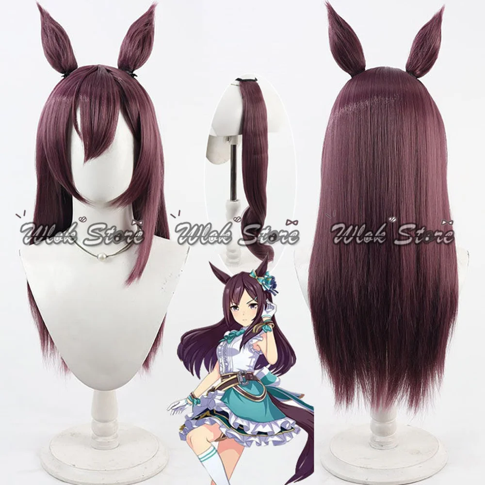 

Umamusume Pretty Derby Mejiro Dober Косплей Парик Хвост Уши Длинные Прямые Фиолетовые Волосы Женщины Хэллоуин Термостойкие Парики