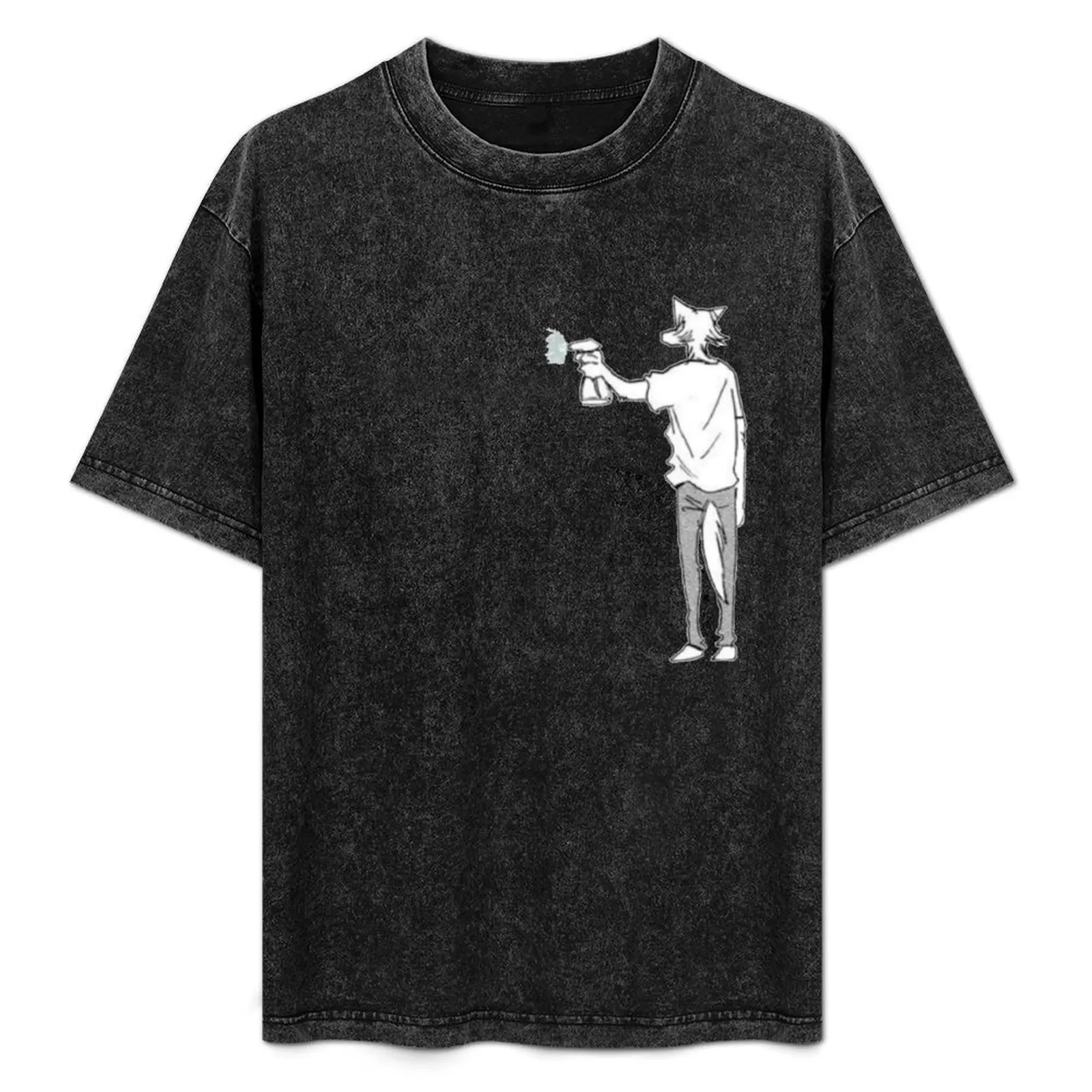 

Beastars Legosi spray T-Shirt Retro Style Print Casual Top
