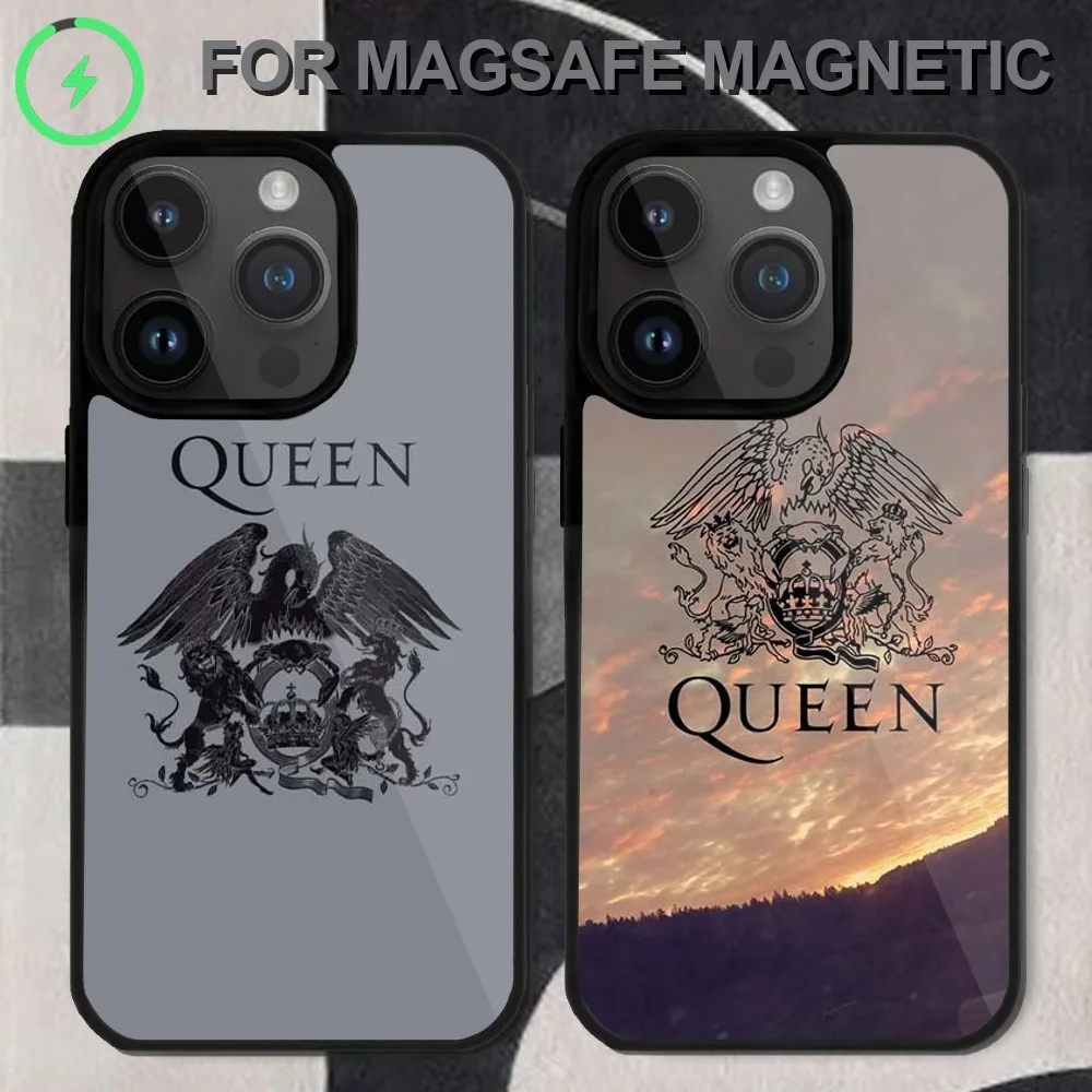 Queen Singer Phone Case  For iPhone 14 13 12 11 15 Pro Max Magsafe Wireless Charge Plus Mini Cover