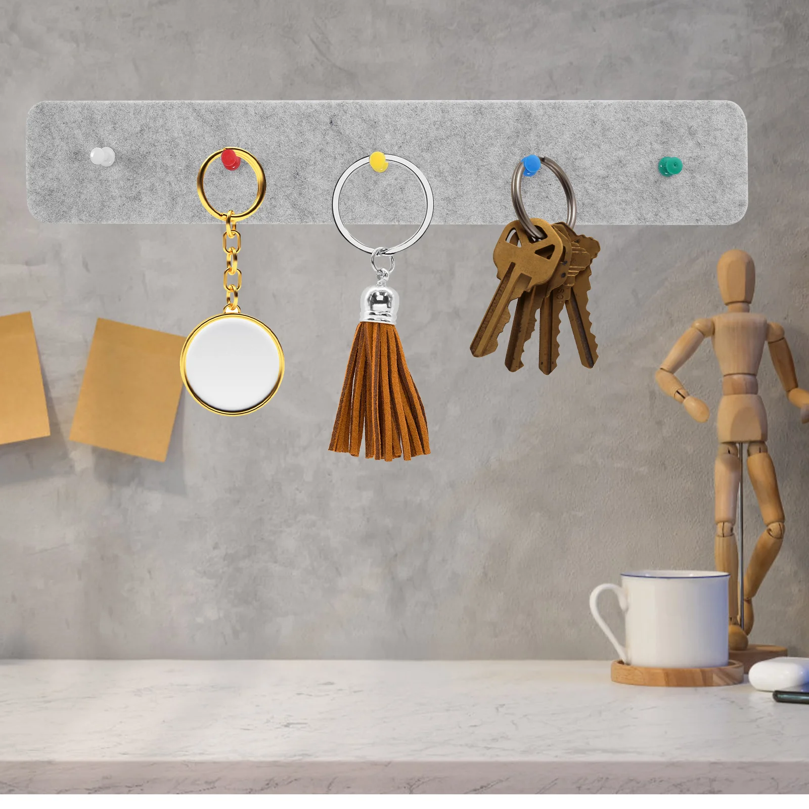 1Set Bulletin Board Strip Felt Eva Material Bright Colors Easy Install Small Bulletin Board for School Office Home Display