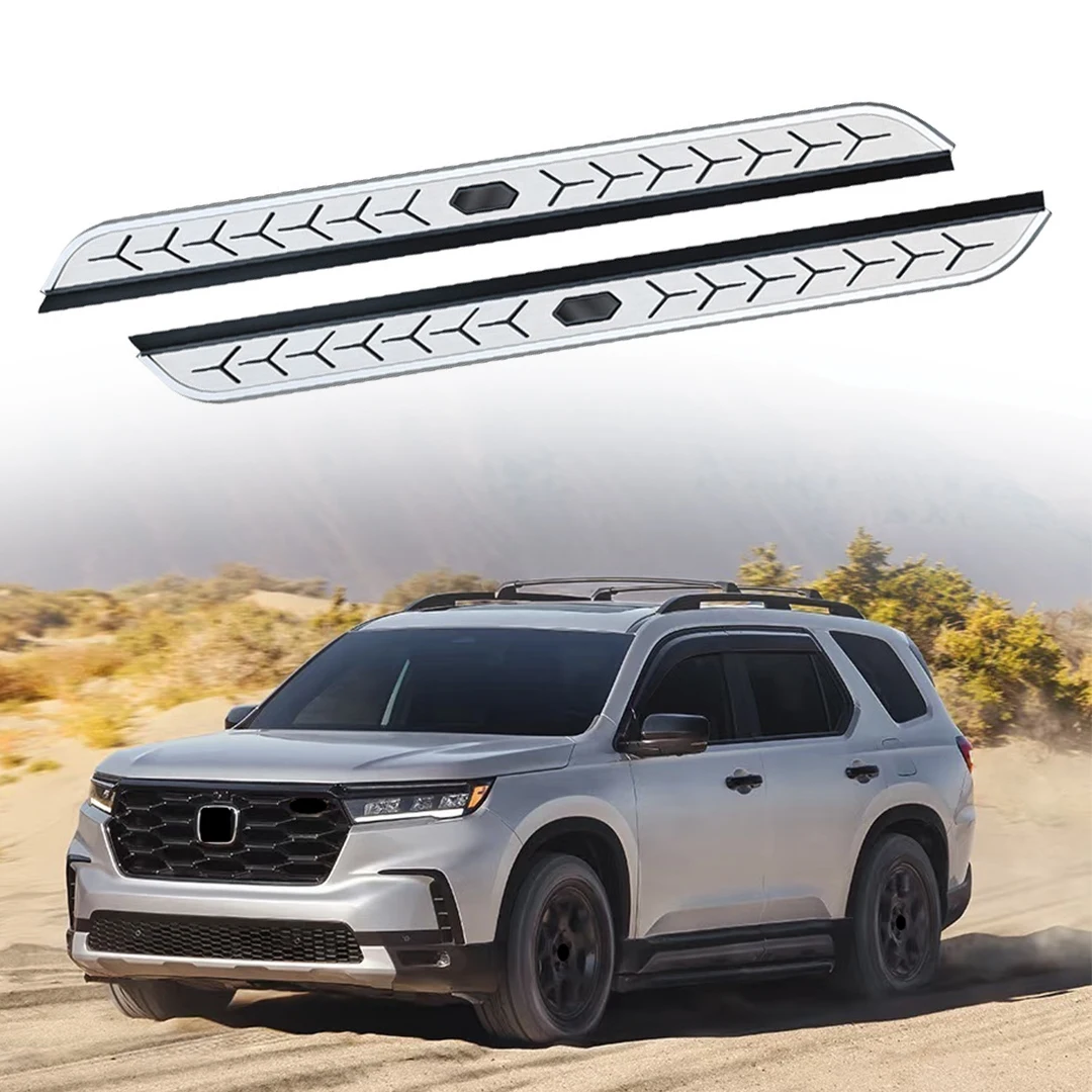

2Pcs Aluminium Running Boards Fits for Honda Pilot 2023 2024 Side Step Pedal Fixed Foot Step Pedal Rail Board Stair