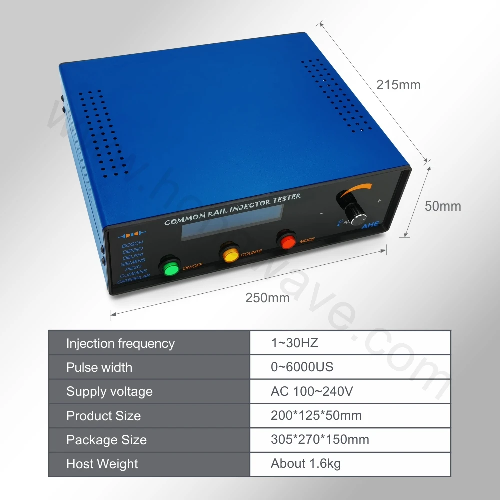 CRI205 Common Rail Injector Simulator Piezo Injector Tester with AHE Dynamic Lift Travel Measuring Fuel Injection