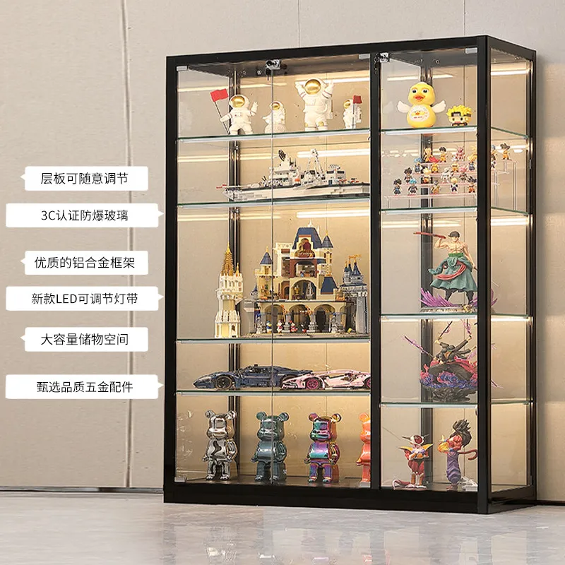 Display cabinets, figurines, models, Gundam toys, display cabinets, car models, helmets, blind boxes, gift glass cabinets