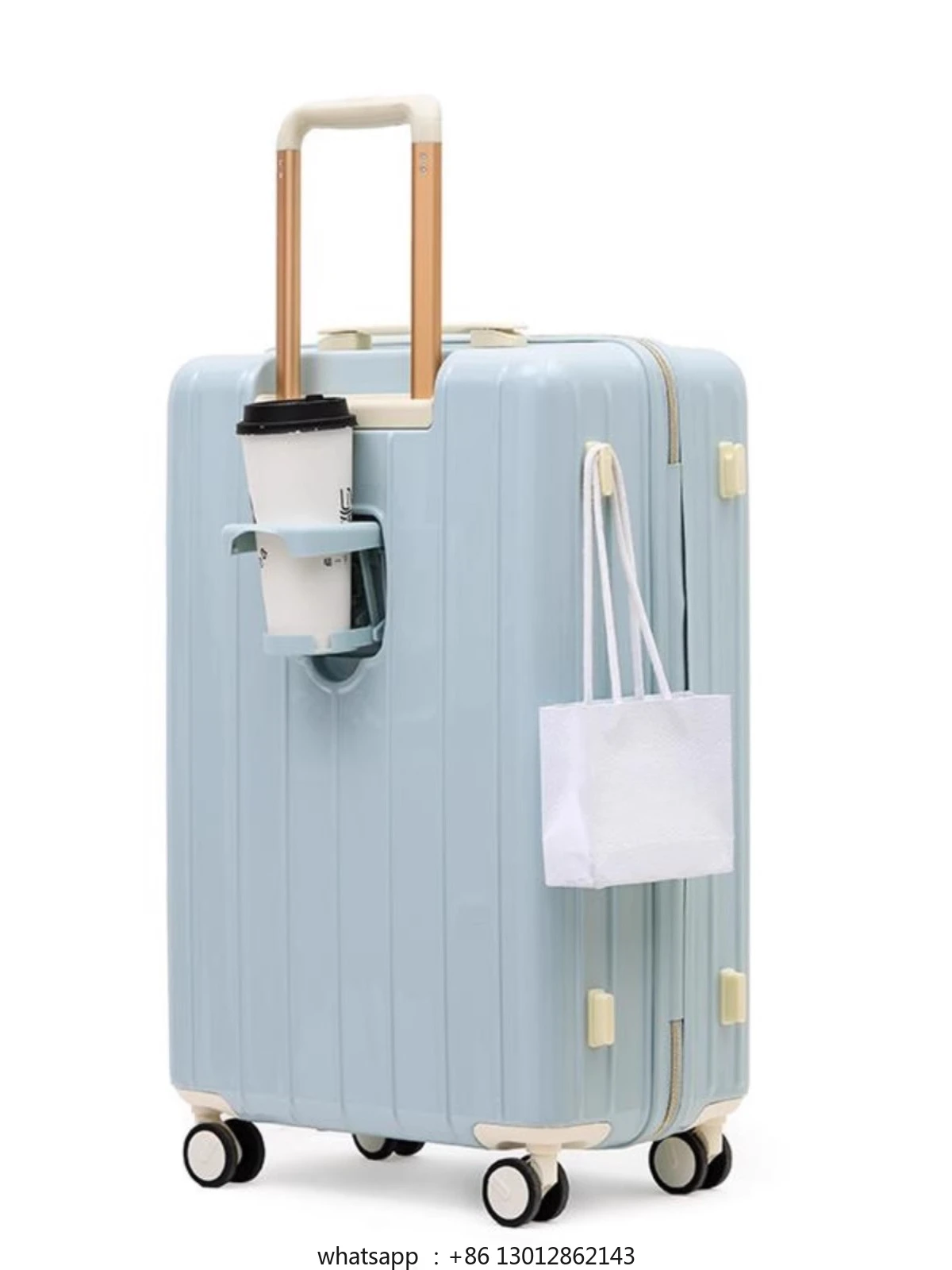 

Легкое и бесшумное универсальное колесо с подстаканником для багажа.