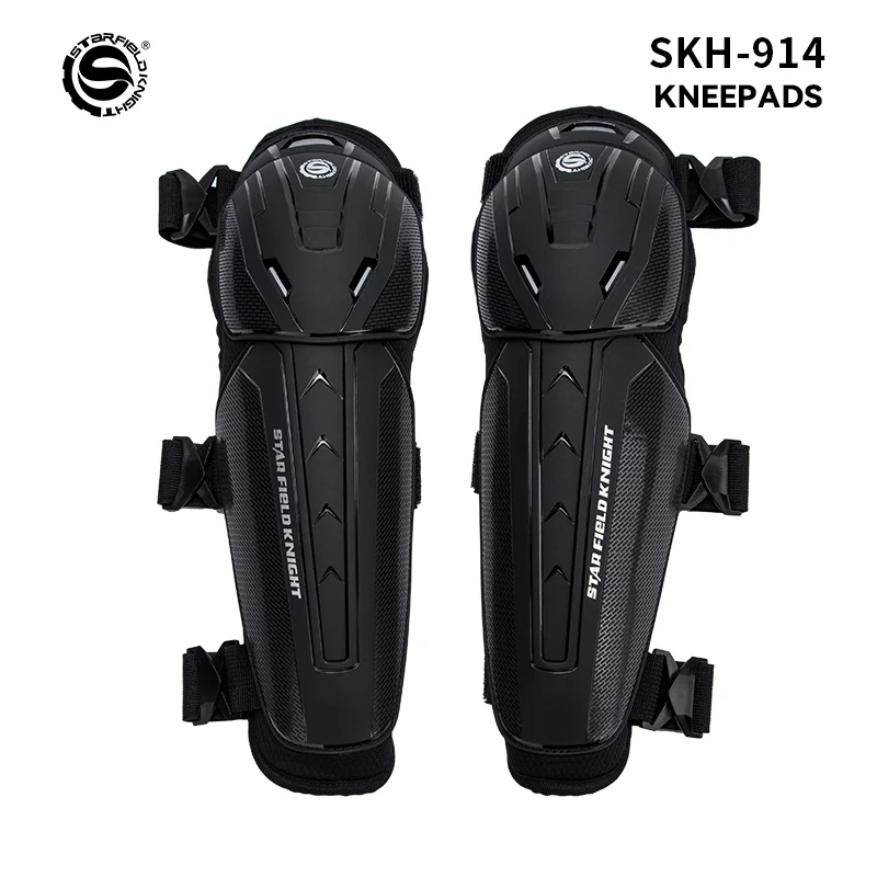 

SFK Black Motorcycle Cycling Knee Pads A Pair/Set Outdoor Riding Protective Equipment Accessories Anti-collision Wear-resistant