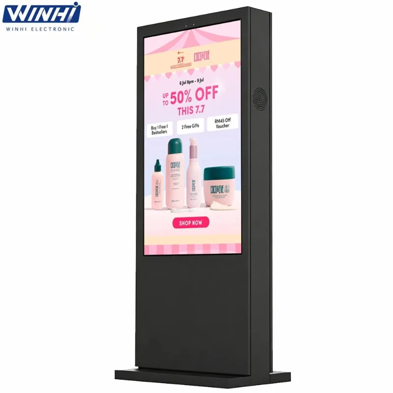 2000nits High Brightness Outdoor Digital Signage IP55/IP65 Waterproof Android LCD Advertising Display Floor Standing Kiosk