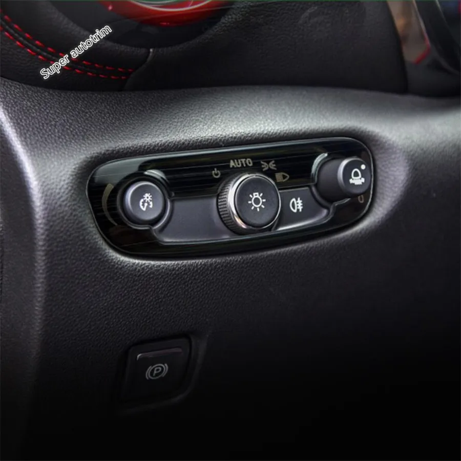 Black Brushed Accessories For Chevrolet Malibu 2016 - 2020 AC Control Panel Door Bowl Head Light Switch Lift Button Cover Trim