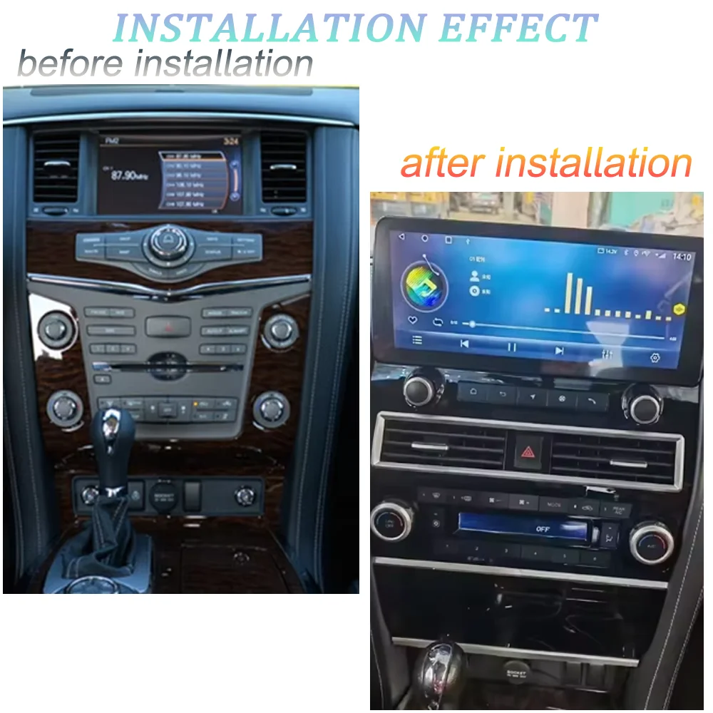 For Nissan Patrol Armada Y62 QX80 2011-2022 CarPlay Android 14.0 GPS Multimedia Player 4G WiFi Bluetooth DSP Stereo Car Radio