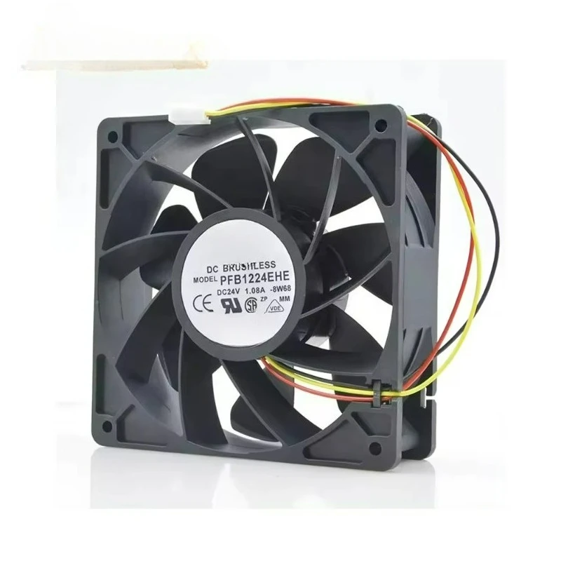 PFB1224EHE-R00 24V DC 1.08A 120X120X38mm 12CM 12038 21.6W 200CFM 4800RPM Ball Bearing Inverter Axial Cooling Fan