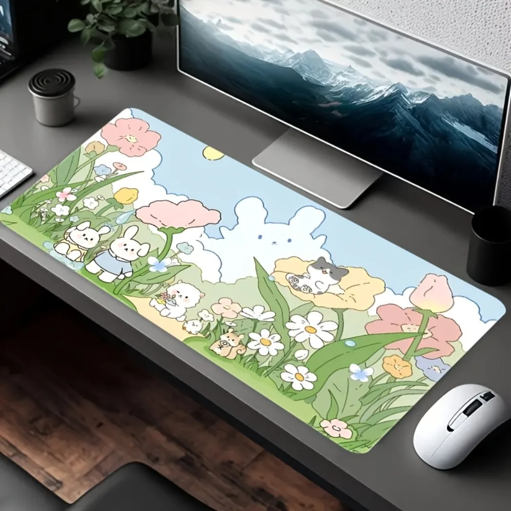 A whimsical garden-themed mouse pad alfombrillas para escritorio alfombrillas gaming alfombrilla ratón teclado mecânico