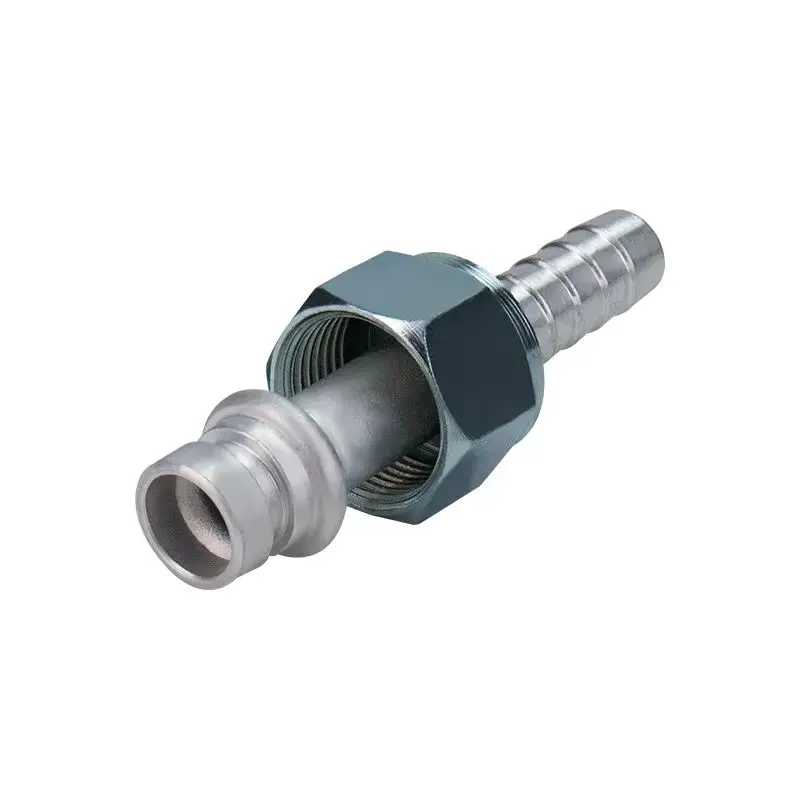 #8 10mm AC Straight Barbed Fitting | Leak-Proof O-Ring | M22x1.5 Female Thread | For 1/2