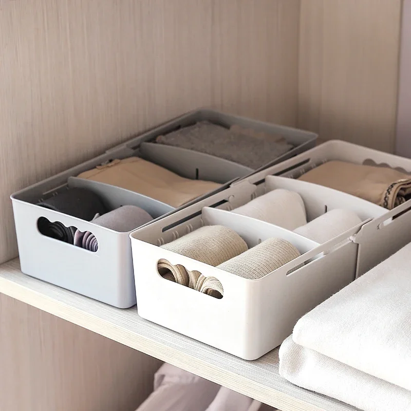 

Household Retractable Storage Box Underwear Socks Sorting Box Partition Basket Sundries Container Desktop Drawer Home Organizer