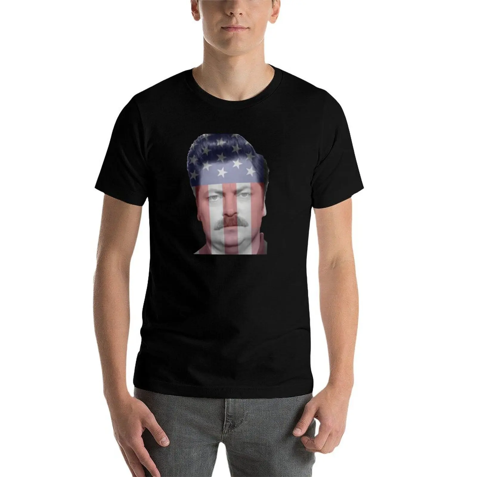 druckt T-Shirts mit Swanson T-Shirt Ron Mann T-Shirt Designer T-Shirt Mann T-Shirt Grafik