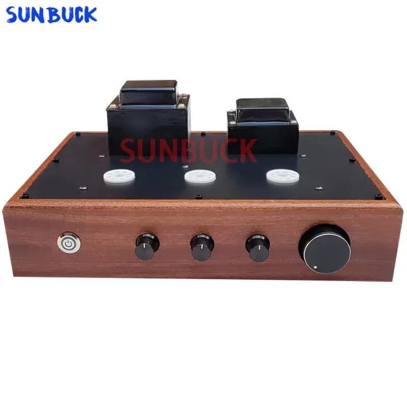 SUNBUCK 6N8P 6SN7 CV181 Preamplificatore valvolare Preamplificatore HiFi regolabile per bassi alti Amplificatore audio