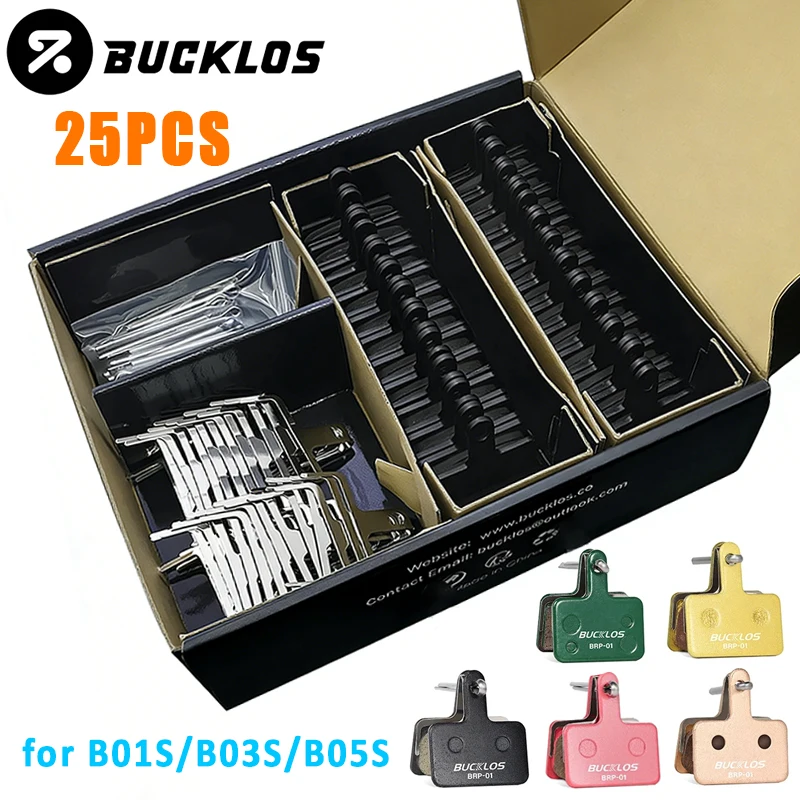 

BUCKLOS B01S Resin Brake Pads for Shimano MT200 B01S Brakes Pad for M395 M475 M525 Bike Mountain Bicycle Disc Brake Pads 25PCS