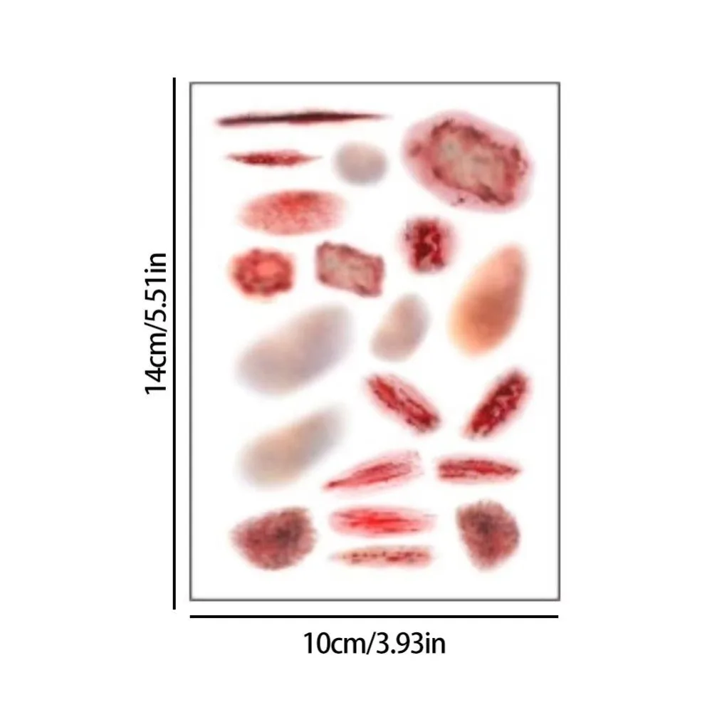 1/4 قطعة هدايا مقاوم للماء الجرح كدمات الوشم المؤقت دائم واقعية وهمية الوشم ثلاثية الأبعاد ندبة الوشم ملصق الوشم وهمية