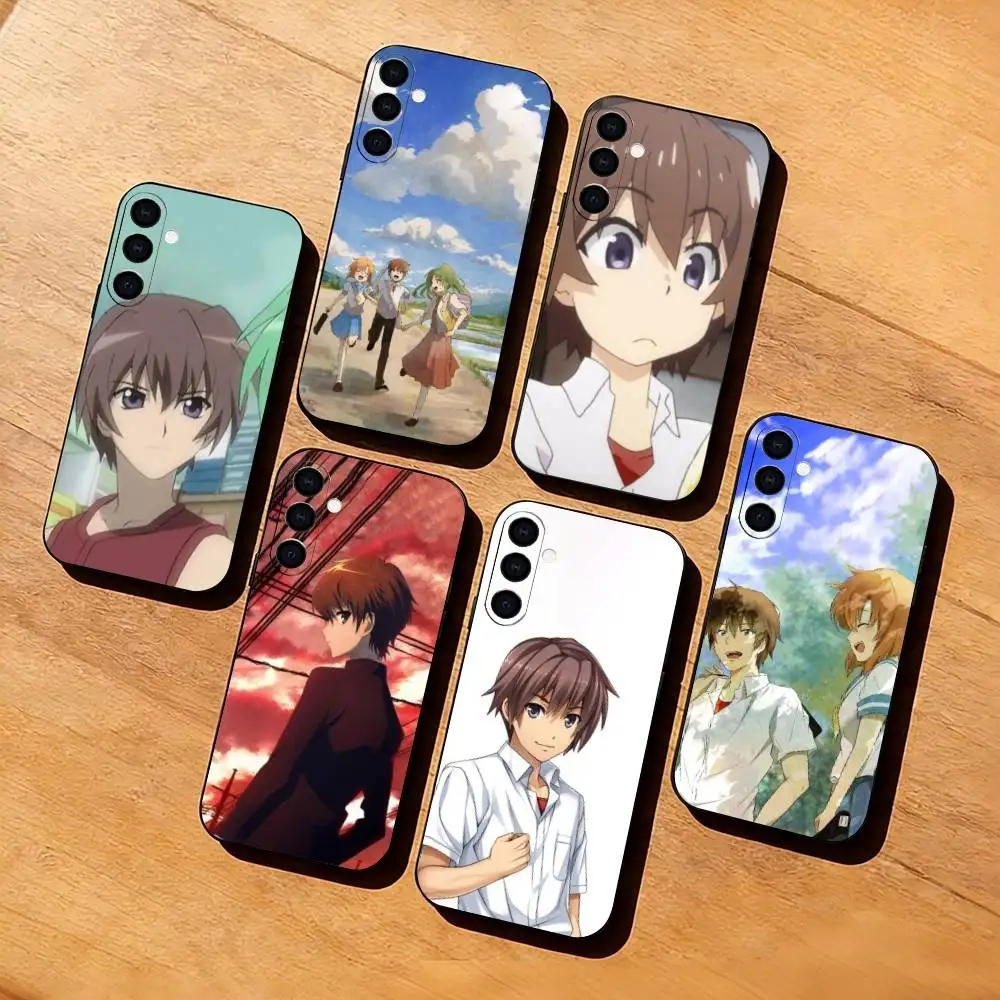 Anime character K-Keiichi M-Maebara Phone Case For Samsung Galaxy A73,A72,A71,A70,A53,A52,A51,Others Soft Black Cover