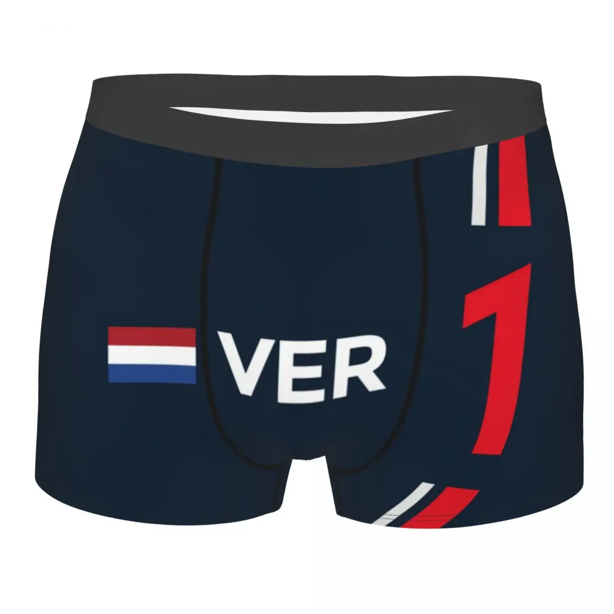 Custom Max With Dutch Flag Number 1 Racing Car Driver Underwear Male Printed Boxer Shorts Panties Briefs Soft Underpants