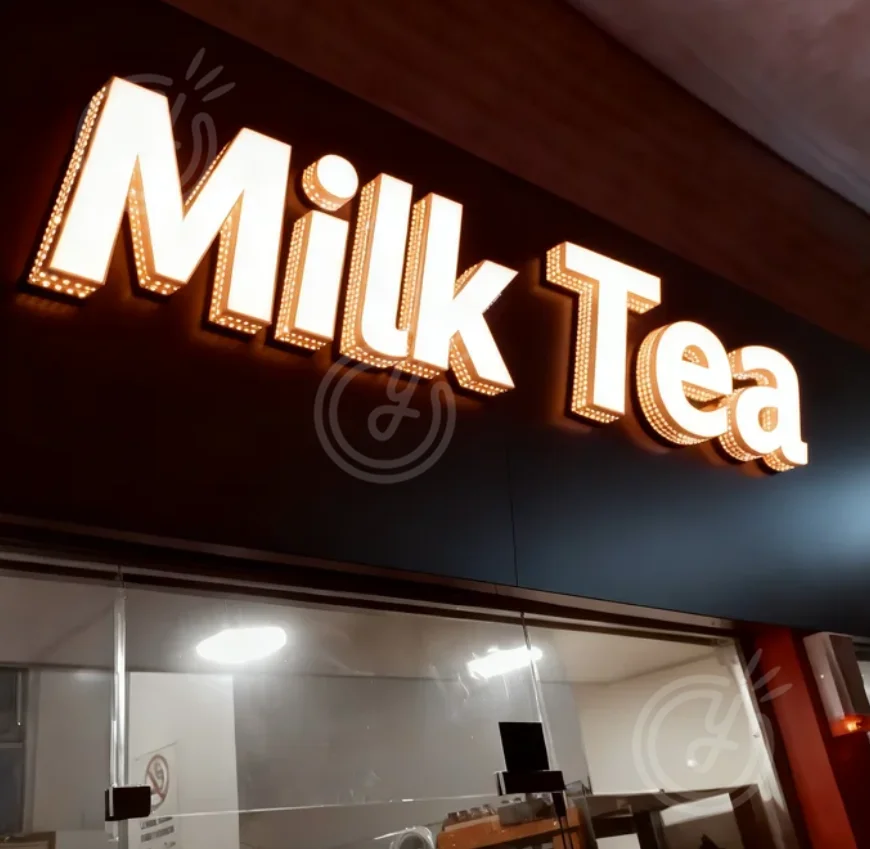 علامات الأعمال علامات لافتات ثلاثية الأبعاد شعار Led مخصص جدار النيون المنزل ضوء رسائل متجر مضيئة خلف العلامة التجارية المرآب المعدني الزخرفية