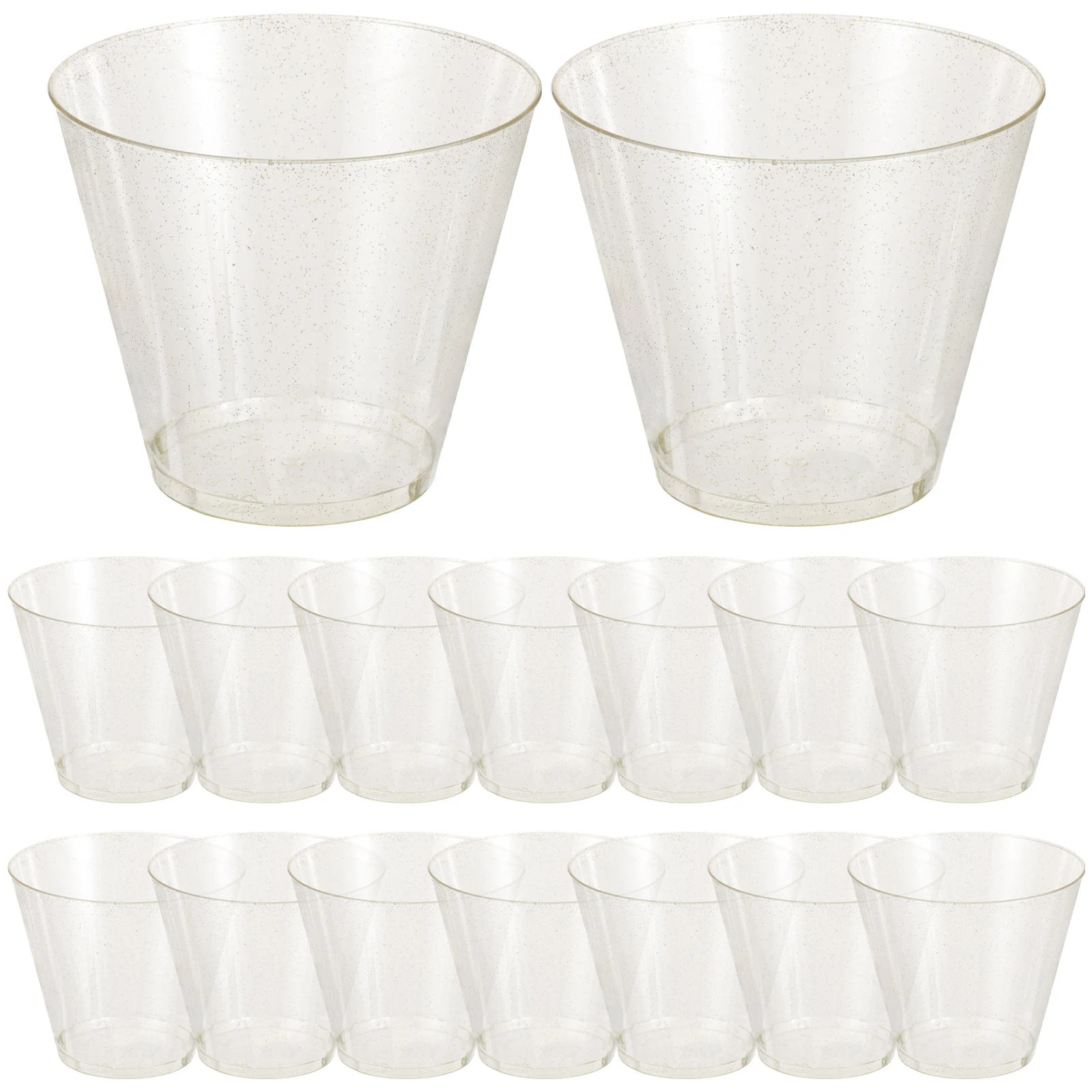 

25 Pcs Party Flutes Plastic Party Glitter Wedding Sturdy Plastic Cups Cocktail Cups Material