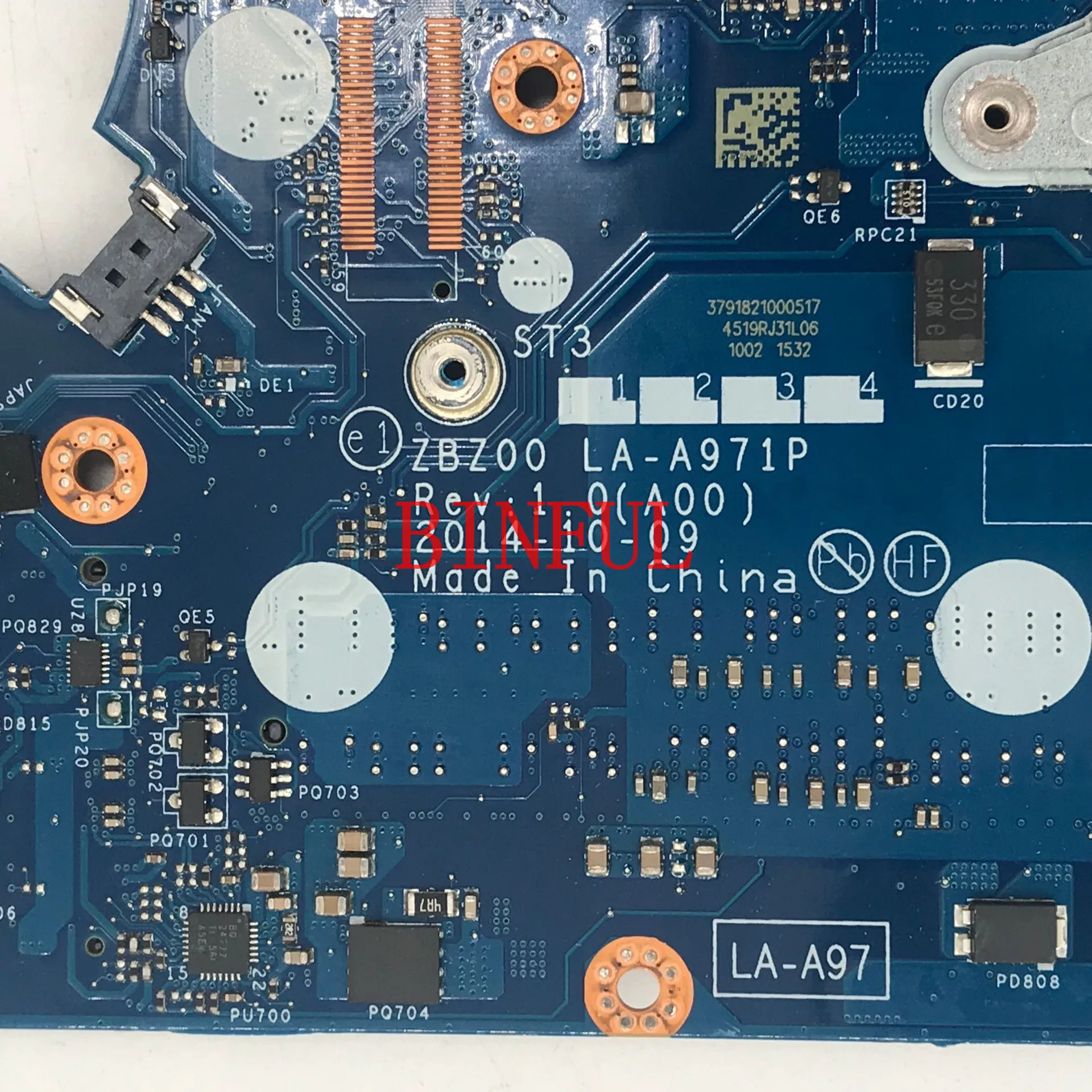 Placa-mãe CN-0G9CNK 0G9CNK G9CNK para Dell E7250 7250 Laptop Placa-mãe LA-A971P com CPU I5-5300U 100% totalmente testada funcionando bem