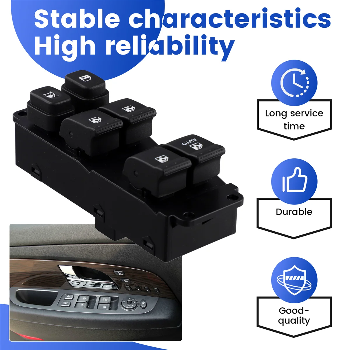 Autozubehör Auto-Fenster-Hauptschalter für Ssangyong REXTON 2004–2011 8582