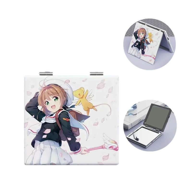 

Anime Cute Card Captor Sakura Portable Makeup Mirror Cosplay Student Folding Mirror Kawaii Small Fresh Mirror Prop Gift