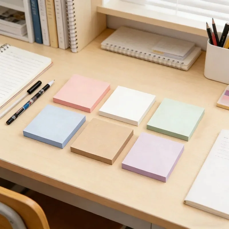 200 Sheets Morandi Color Sticky Notes, Self-Adhesive Memo Pads, Strong Stickiness & No Residue, Smooth Writing, Ideal for Office