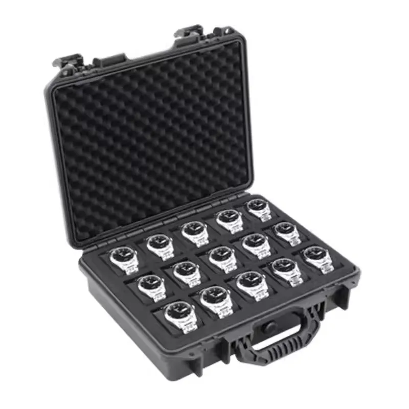 15 Slots ABS Plastic Waterproof Watch Box Portable Safety Equipment Watches Impact Resistant Organizer Storage Tool Case