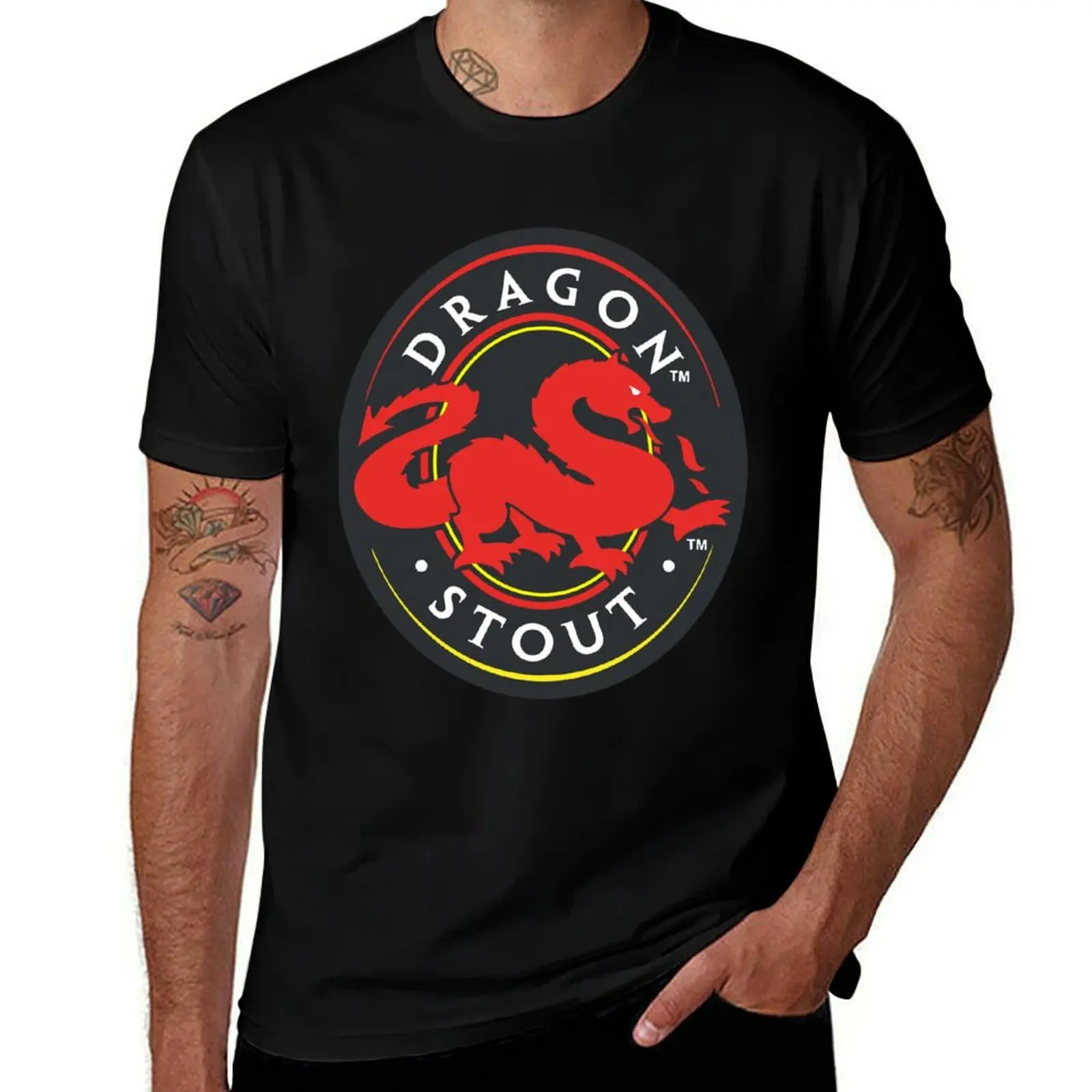 

Jamaican Dragon Stout T-Shirt cotton t shirts high quality t shirt man casual T-Shirt