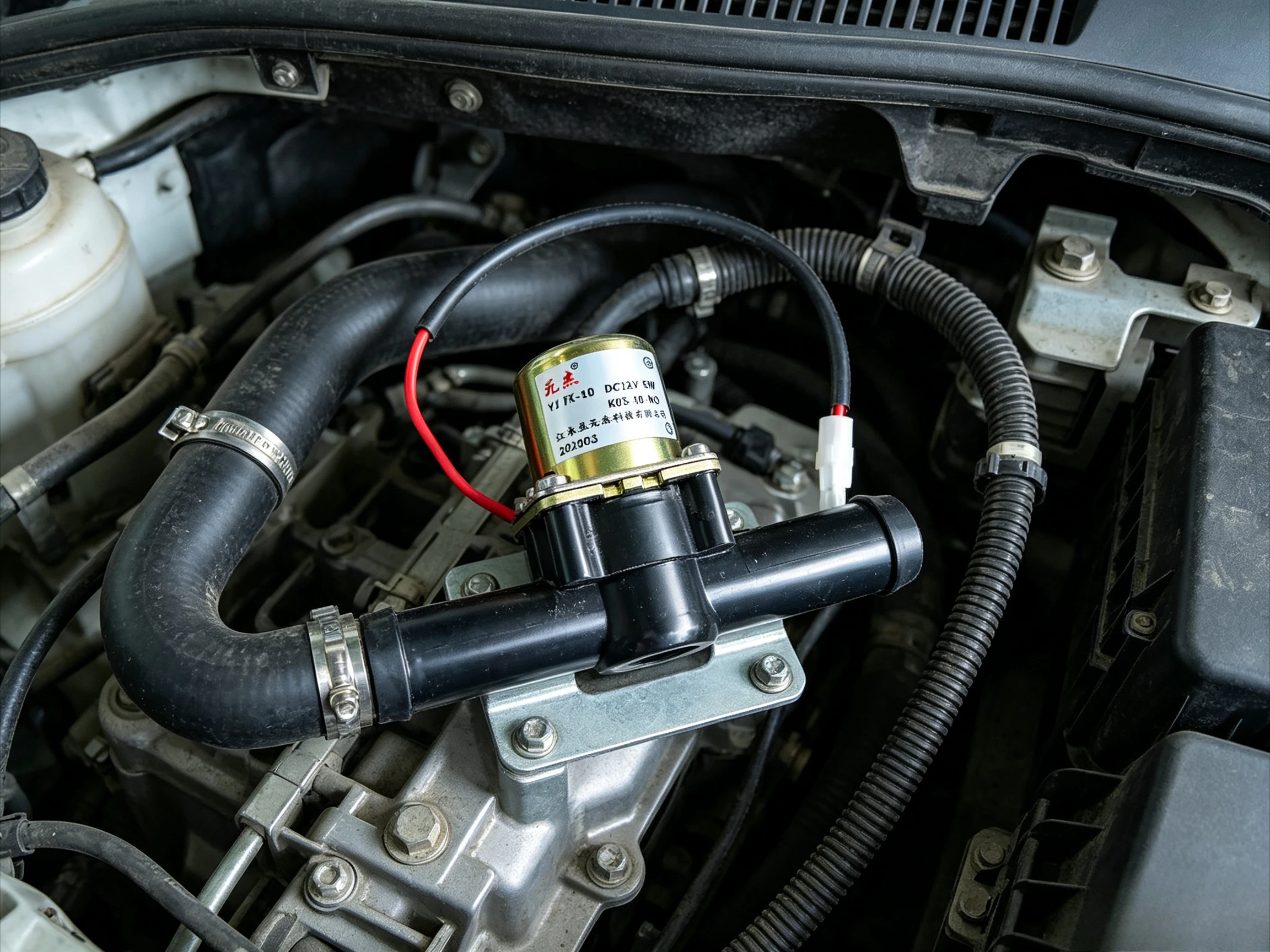 For 12V Car Normally Closed Solenoid Water Valve Replacement Part for Heater Control & Air Conditioner Hot Cold Water Switch