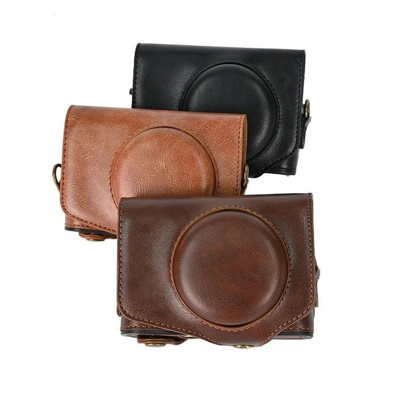 PU Leather case, For Canon SX740 SX730 SX720 Protective case, shoulder bag Scratchproof Travel Storage Crossbody Bags