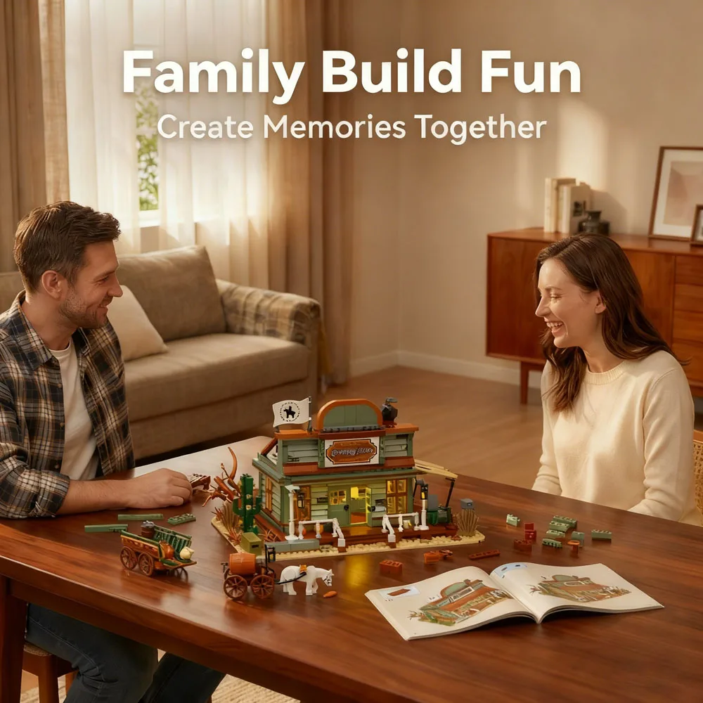 Kreative 1827 stücke Klassische Modell Westlichen lebensmittel Gebäude Street View diy montiert MOC spielzeug Innen IDEEN desktop gifis