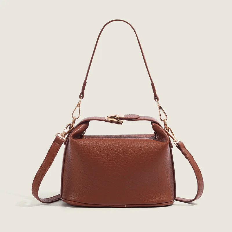 new-style-women's-messenger-bag-fashionable-multi-functional-pu-pure-color-single-shoulder-large-capacity-commuter-bucket-bag