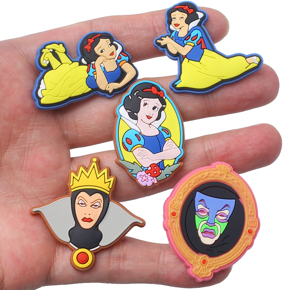 1pcs Stitch Snow White Cartoon series Shoe Charms Accessories Shoe Decorations Fit Wristband Classic Clog Charms Party Present